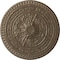 Ekena Millwork Naple Ceiling Medallion (Fits Canopies up to 3 3/8"), Hand-Painted Warm Silver, 37 1/2"OD x 3 3/8"P CM37NAWSS - alternate 1